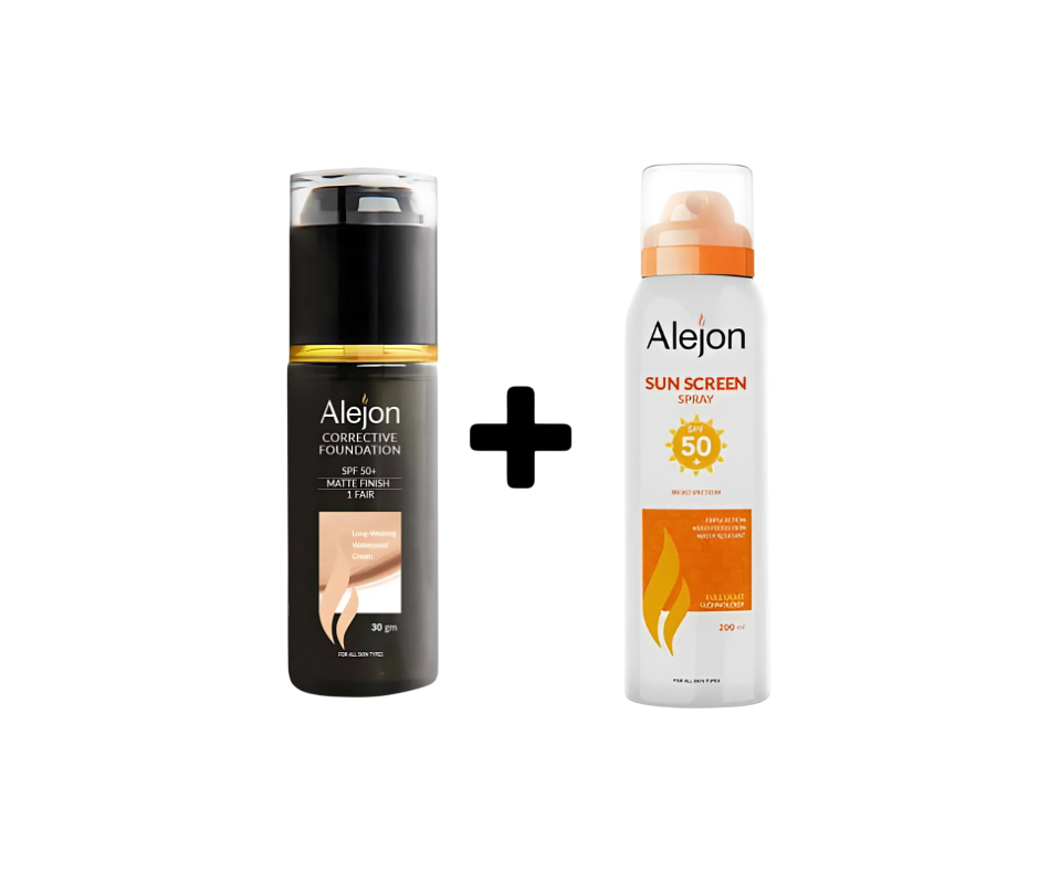 اليجون فونديشن فاتح 30مل + اليجون صن اسكرين اسبراي 200 مل عرض